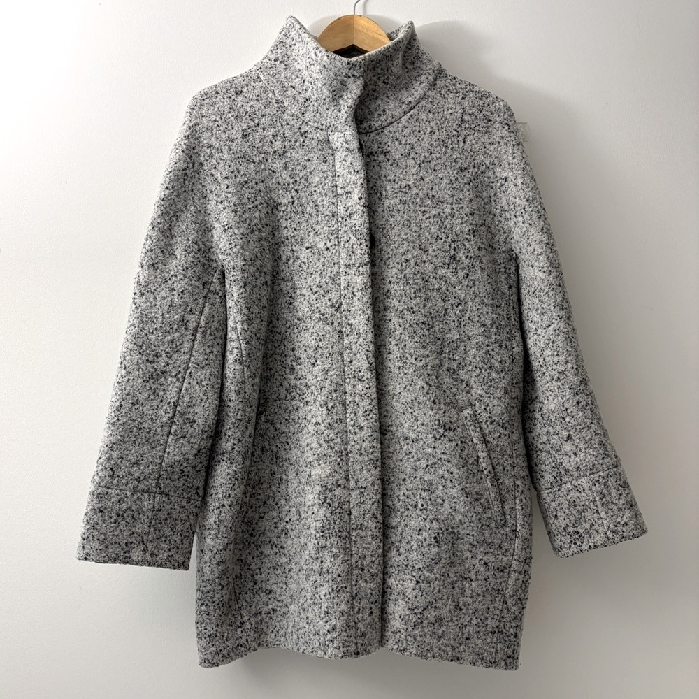 Club Monaco Salt and Pepper Grey Wool Coat